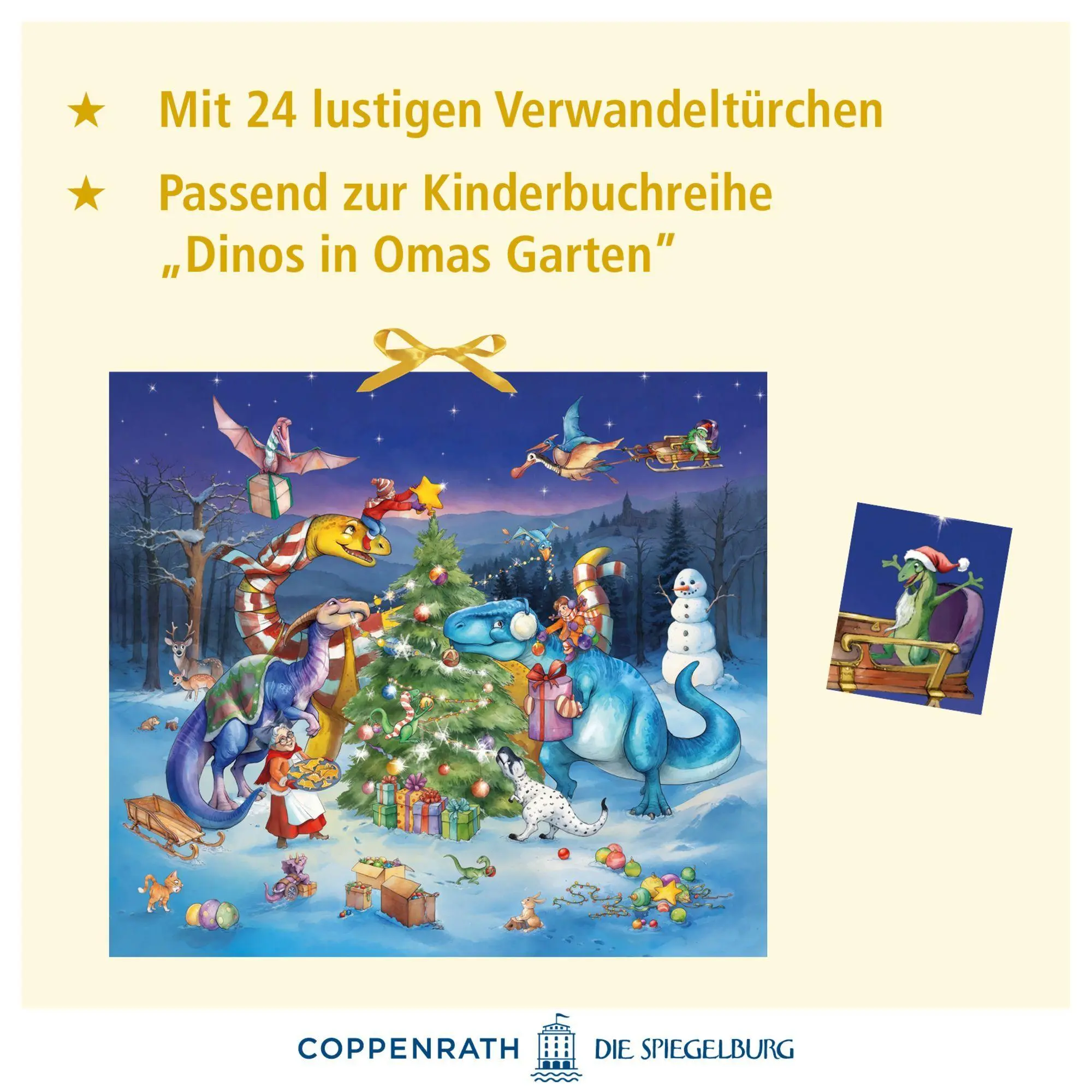Bild: 4050003972541 | Wand-Adventskalender - Dinosaurier im Weihnachtsfieber | Kashev | 1 S.