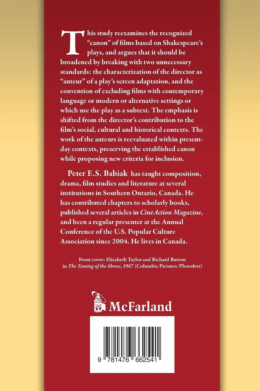 Rückseite: 9781476662541 | Shakespeare Films | A Re-evaluation of 100 Years of Adaptations | Buch