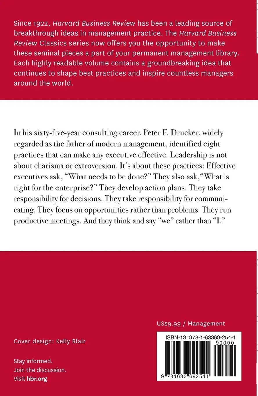 Rückseite: 9781633692541 | What Makes an Effective Executive (Harvard Business Review Classics)