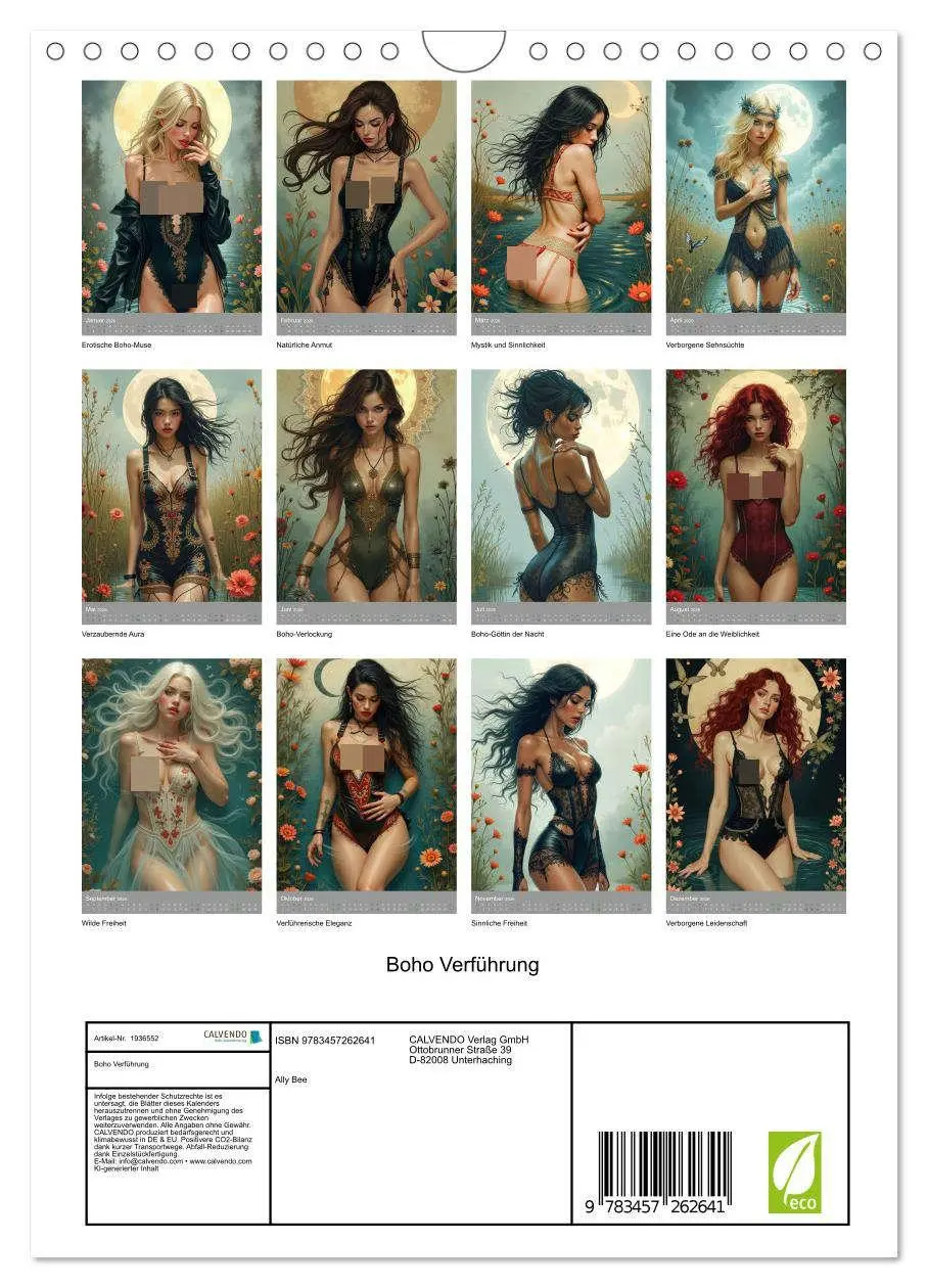 Bild: 9783457262641 | Boho Verführung (Wandkalender 2026 DIN A4 hoch), CALVENDO...