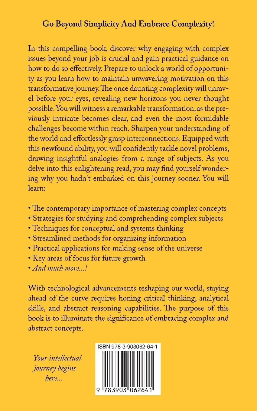 Rückseite: 9783903062641 | Beyond Simplicity | Why Studying Complex Concepts is Essential | Buch