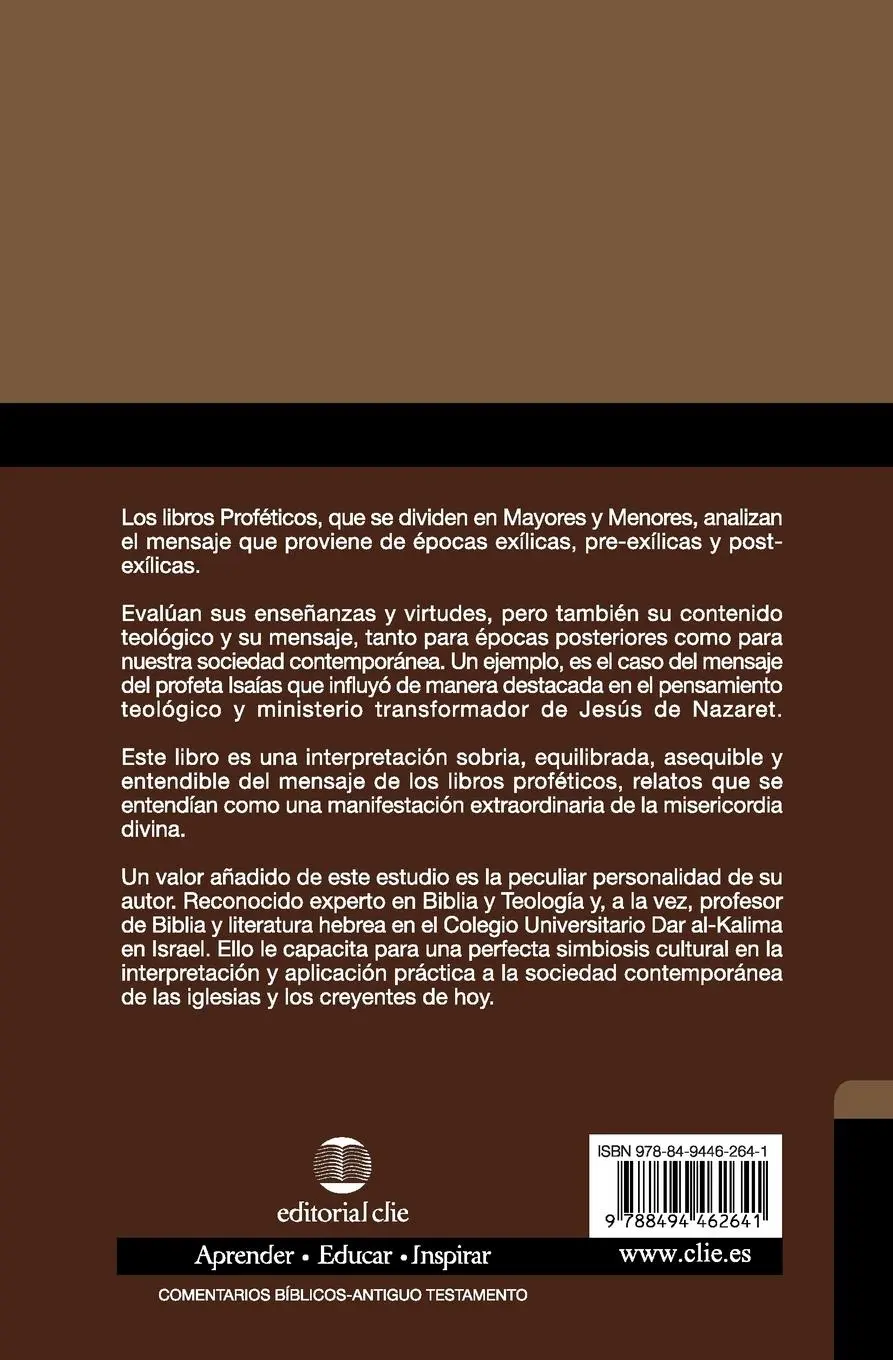 Rückseite: 9788494462641 | Los libros proféticos del Antiguo Testamento | Samuel Pagán | Buch