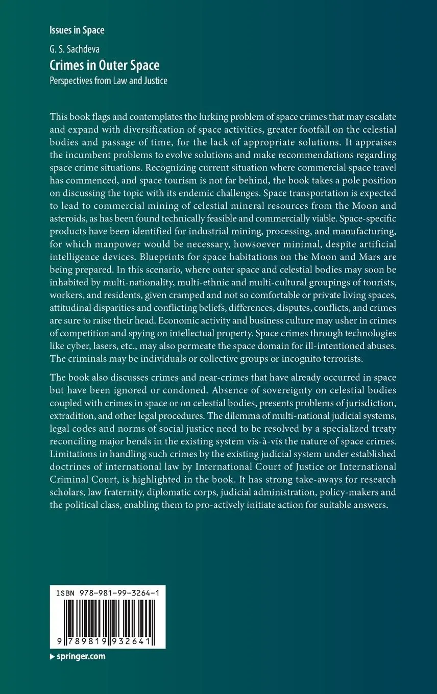 Rückseite: 9789819932641 | Crimes in Outer Space | Perspectives from Law and Justice | Sachdeva