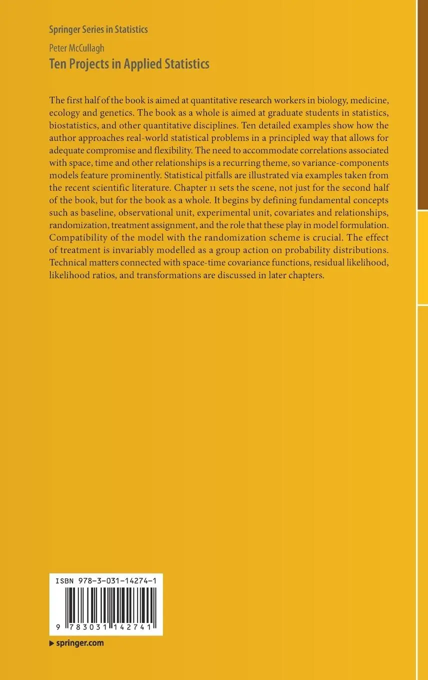 Rückseite: 9783031142741 | Ten Projects in Applied Statistics | Peter McCullagh | Buch | xix