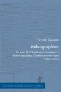 Cover: 9783770542741 | Mikrographien | Davide Giuriato | Taschenbuch | 324 S. | Deutsch