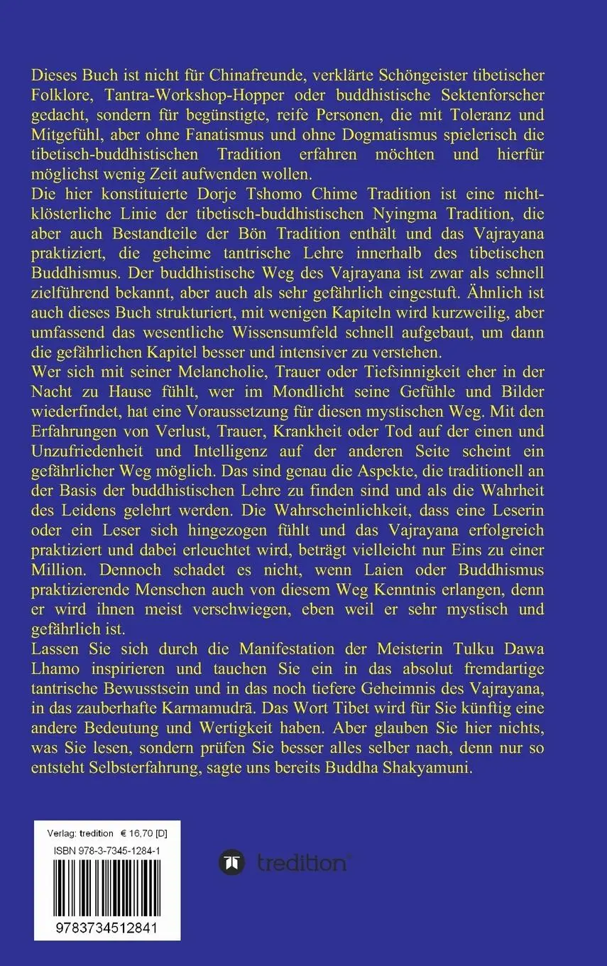 Rückseite: 9783734512841 | Die Dorje Tshomo Chime Tradition | René Antoine Fayette | Buch | 2016