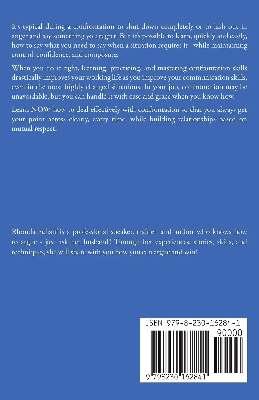 Rückseite: 9798230162841 | Confrontation Skills | Rhonda Scharf | Taschenbuch | Englisch | 2021
