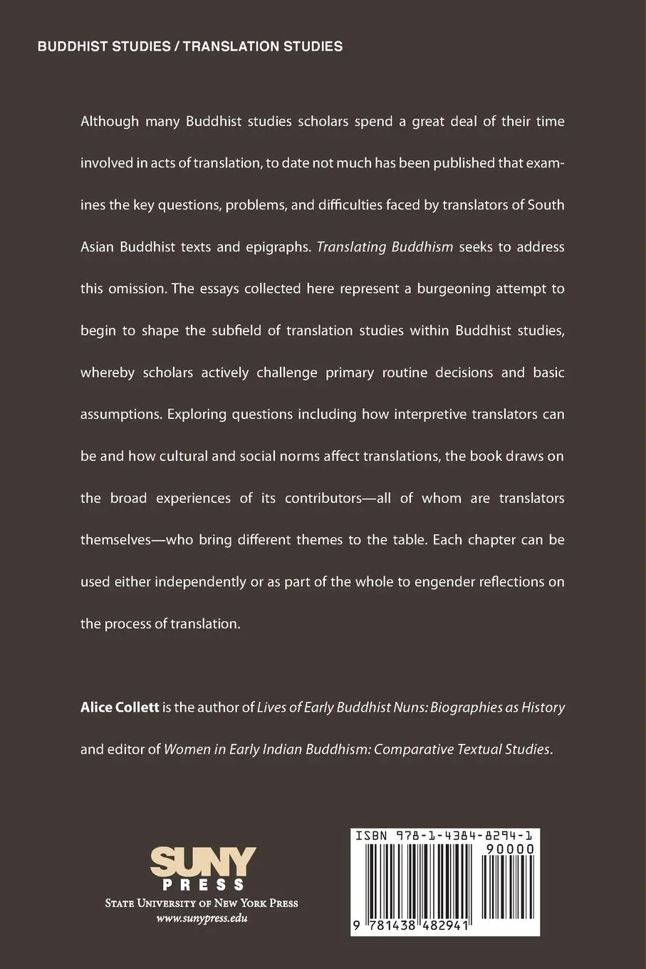 Rückseite: 9781438482941 | Translating Buddhism | Historical and Contextual Perspectives | Buch