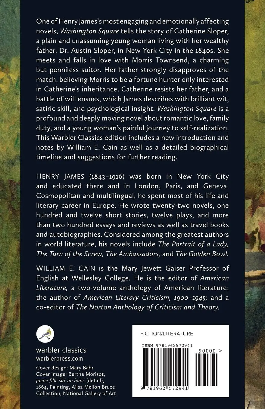 Rückseite: 9781962572941 | Washington Square (Warbler Classics Annotated Edition) | Henry James