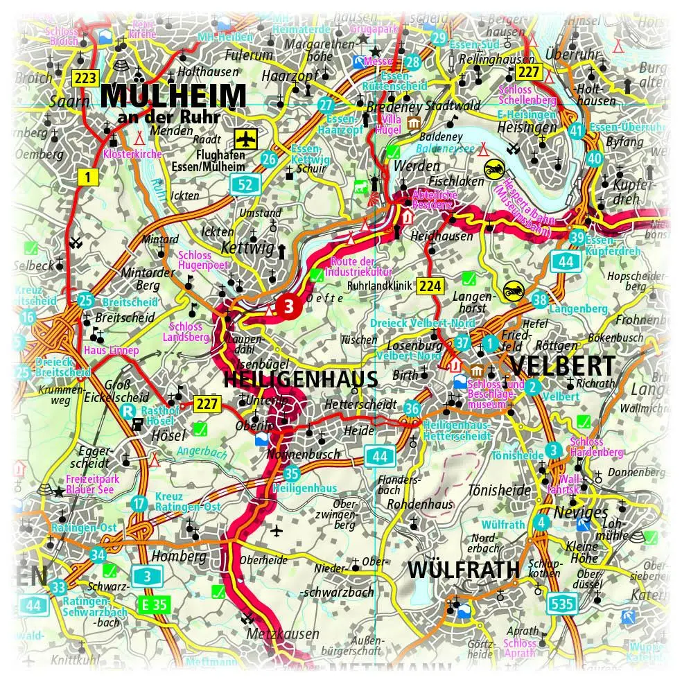 Bild: 9783747302941 | Bergisches Land - Ruhrgebiet - Niederrhein 1:200 000 | (Land-)Karte