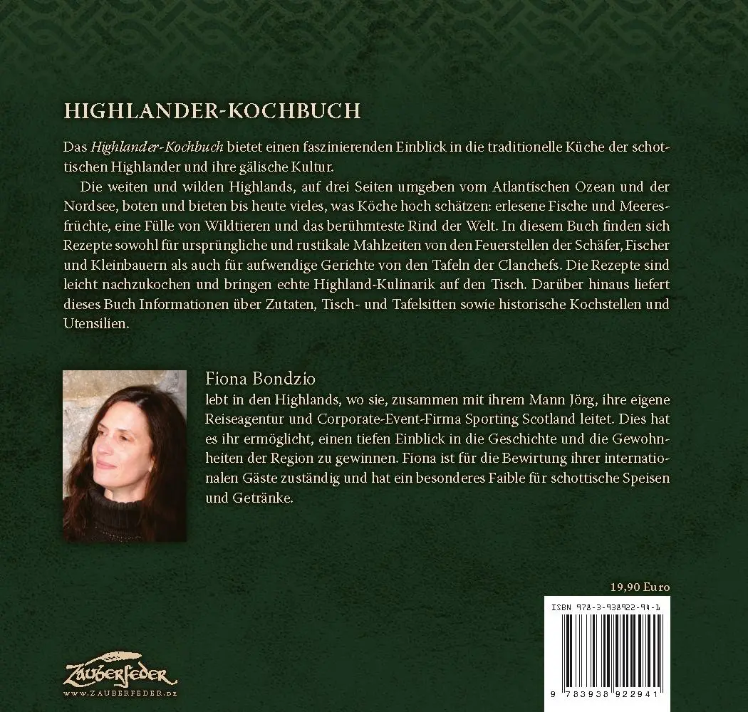 Rückseite: 9783938922941 | Highlander-Kochbuch | Fiona Bondzio | Buch | 112 S. | Deutsch | 2020