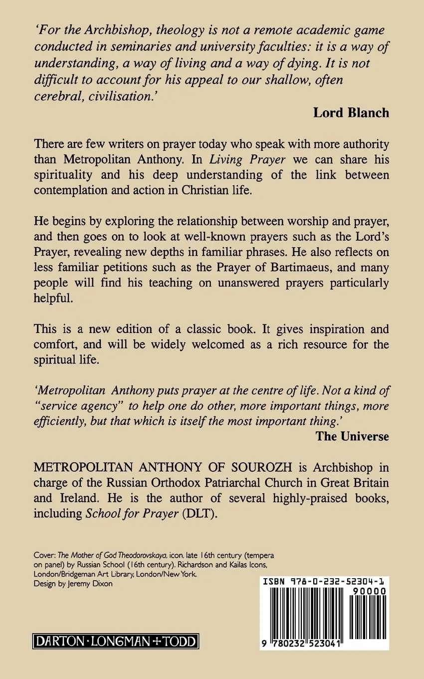 Rückseite: 9780232523041 | Living Prayer | Anthony Bloom | Taschenbuch | Kartoniert / Broschiert