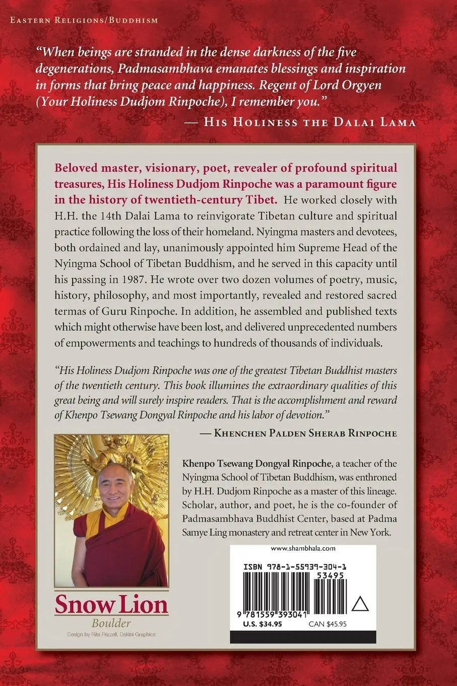 Rückseite: 9781559393041 | Light of Fearless Indestructible Wisdom | Khenpo Tsewang Dongyal