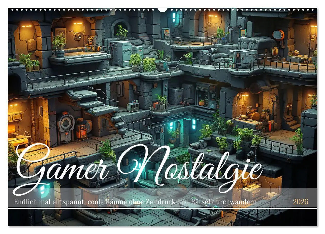 Cover: 9783457503041 | Gamer Nostalgie (Wandkalender 2026 DIN A2 quer), CALVENDO...