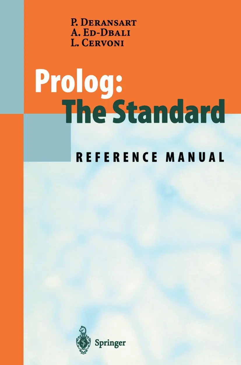 Cover: 9783540593041 | Prolog: The Standard | Reference Manual | Pierre Deransart (u. a.)