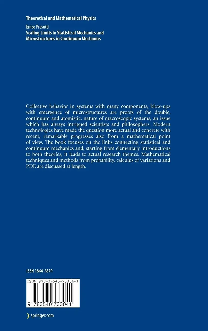 Rückseite: 9783540733041 | Scaling Limits in Statistical Mechanics and Microstructures in...