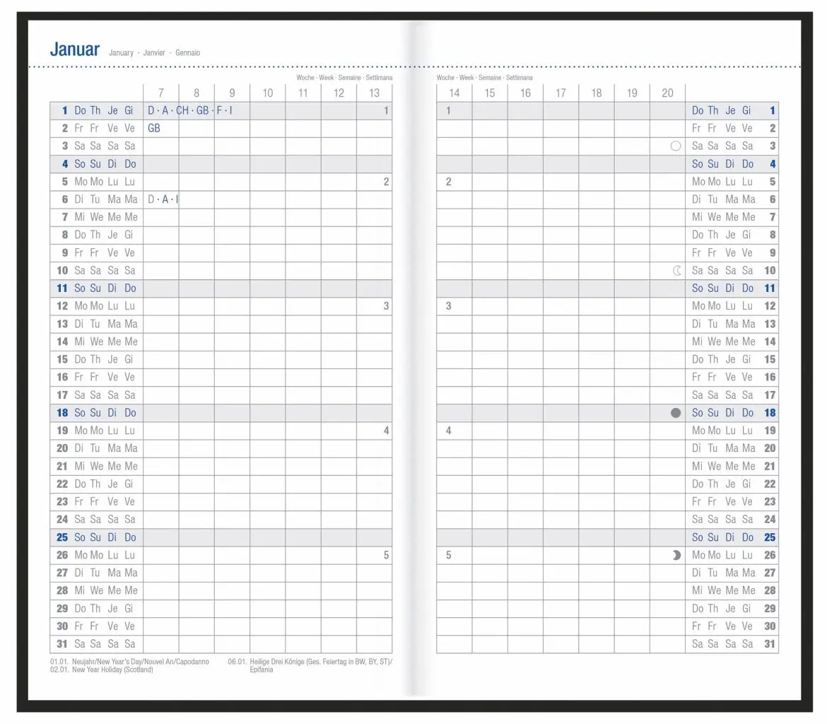Bild: 9783756413041 | Monats-Taschenkalender, schwarz 2026 | Heye | Buch | Bürokalender Heye