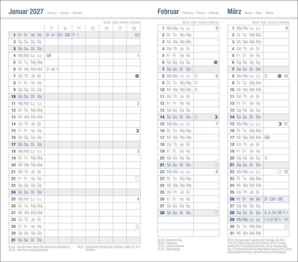 Bild: 9783756413041 | Monats-Taschenkalender, schwarz 2026 | Heye | Buch | Bürokalender Heye