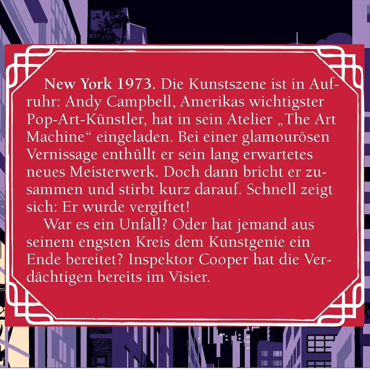 Bild: 9783948403041 | Mord in Manhattan | Mörderische Dinnerparty | Christiane Fux | Spiel