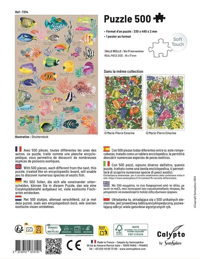 Bild: 3373910073141 | CALYPTO - Exotische Fische 500 Teile | Spiel | Karton | 3907314 | 2026