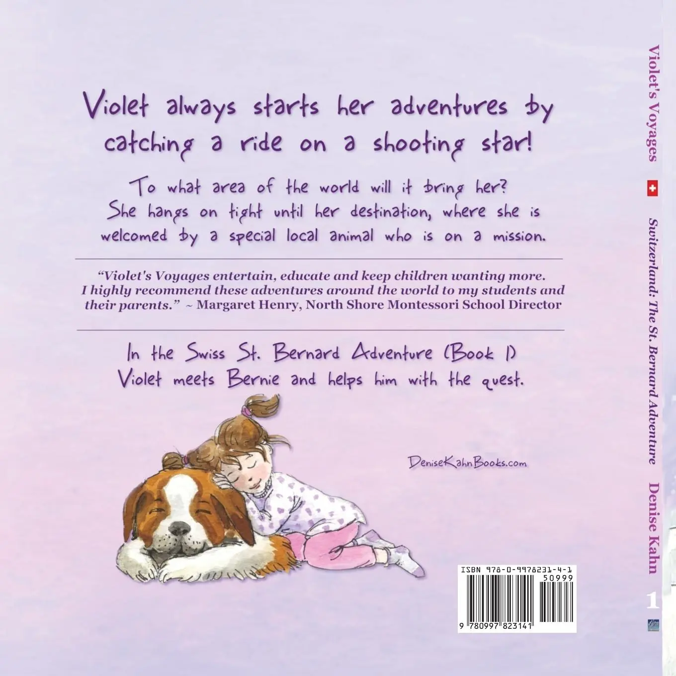 Rückseite: 9780997823141 | Violet's Voyages | Switzerland: The St. Bernard Adventure | Kahn