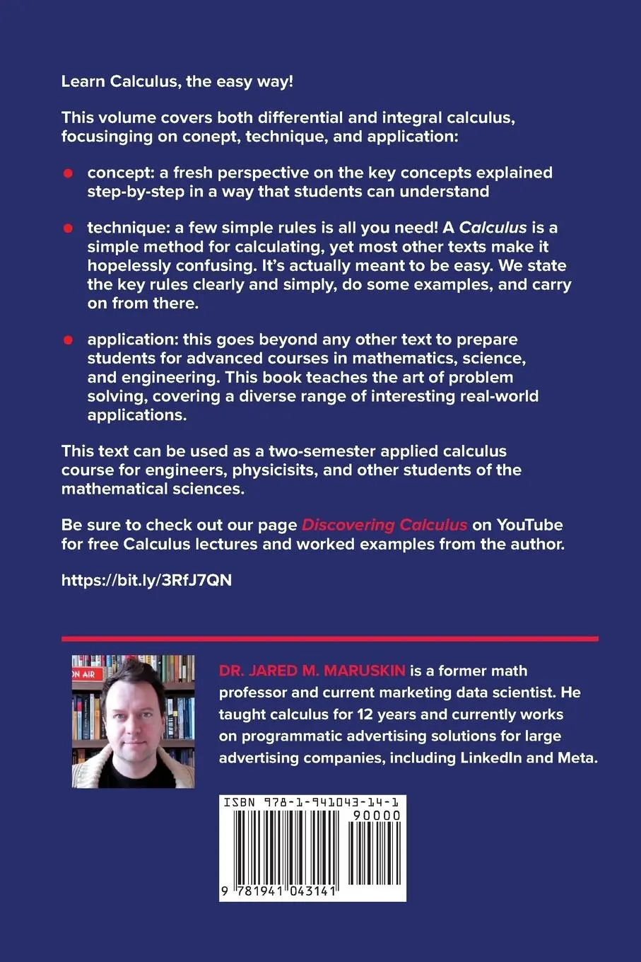 Rückseite: 9781941043141 | Discovering Calculus | Jared M Maruskin | Taschenbuch | Englisch