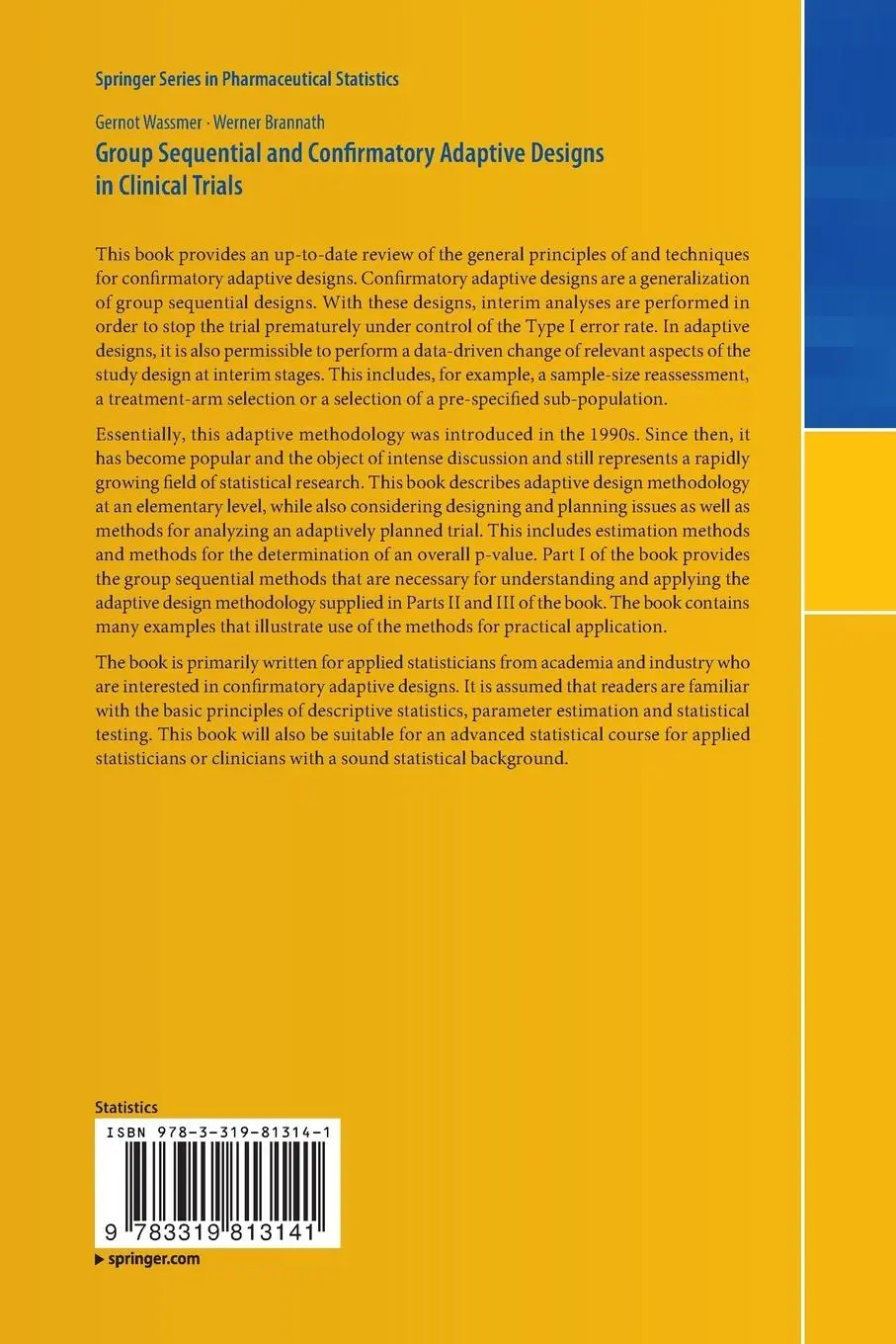 Rückseite: 9783319813141 | Group Sequential and Confirmatory Adaptive Designs in Clinical Trials