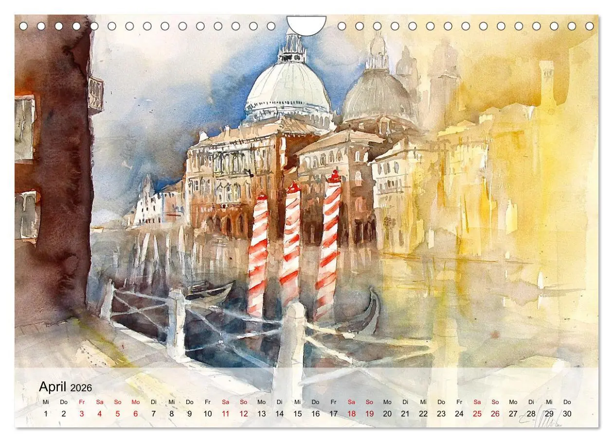 Bild: 9783457353141 | Aquarell auf Reisen - mit Eckard Funck (Wandkalender 2026 DIN A4...