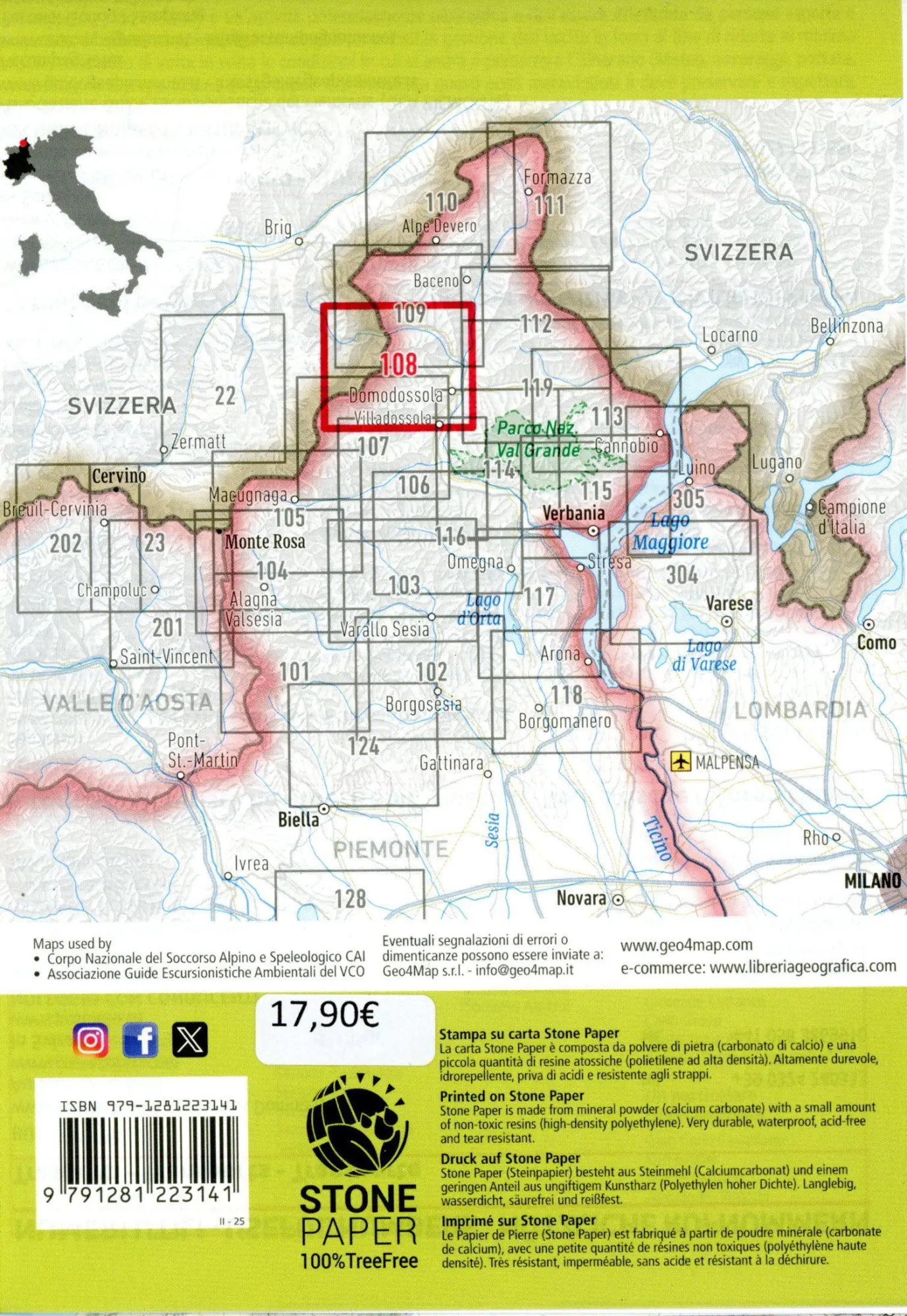 Bild: 9791281223141 | 108 Valle Bognanco | 1:25000 | (Land-)Karte | Italienisch | 2025