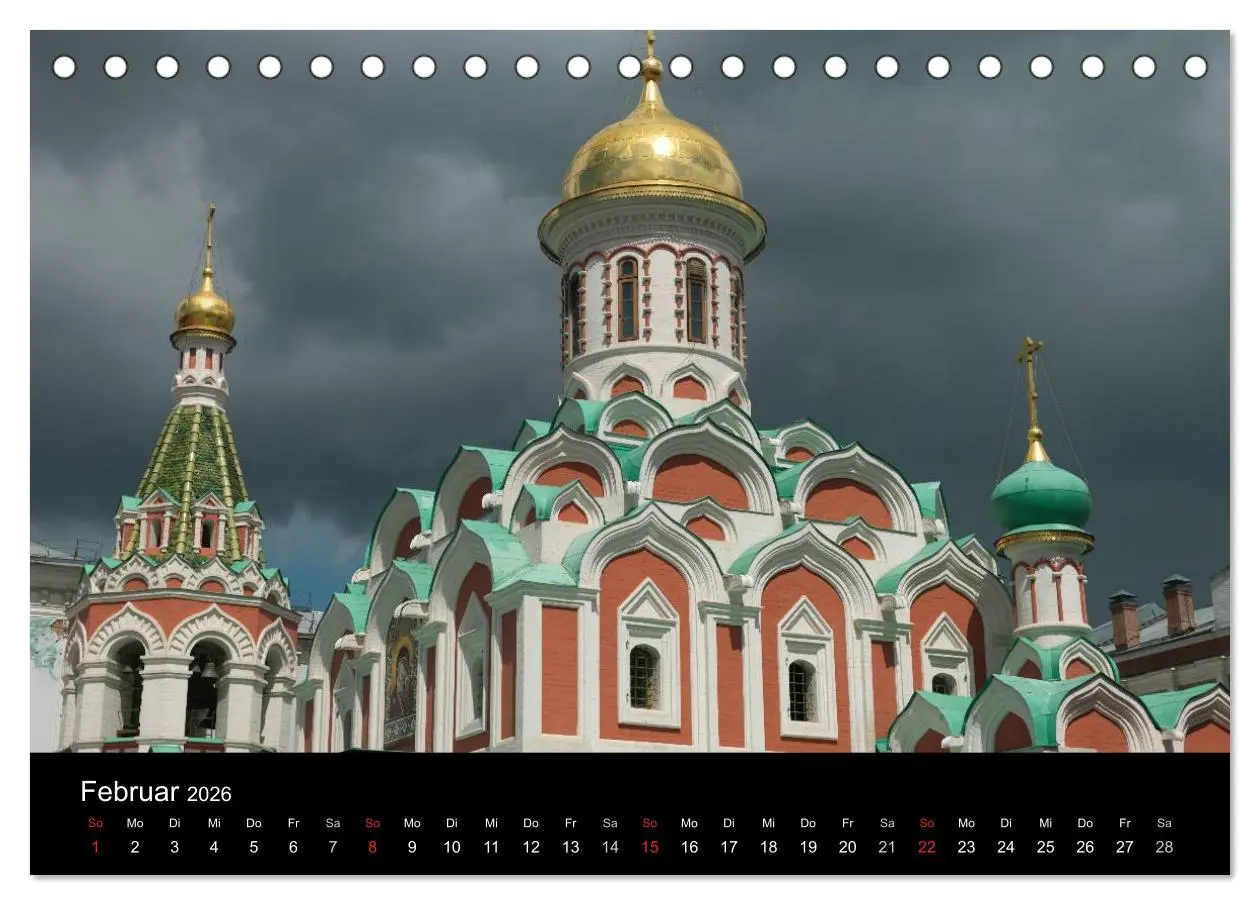 Bild: 9783516123241 | Moskau (Tischkalender 2026 DIN A5 quer), CALVENDO Monatskalender