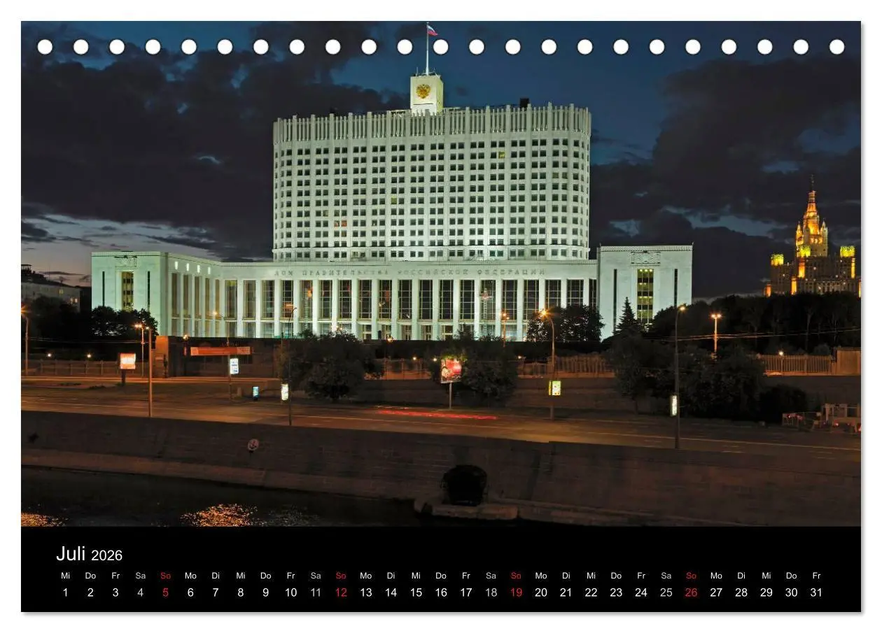Bild: 9783516123241 | Moskau (Tischkalender 2026 DIN A5 quer), CALVENDO Monatskalender