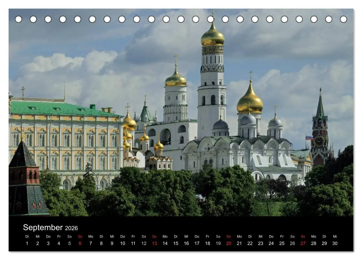 Bild: 9783516123241 | Moskau (Tischkalender 2026 DIN A5 quer), CALVENDO Monatskalender