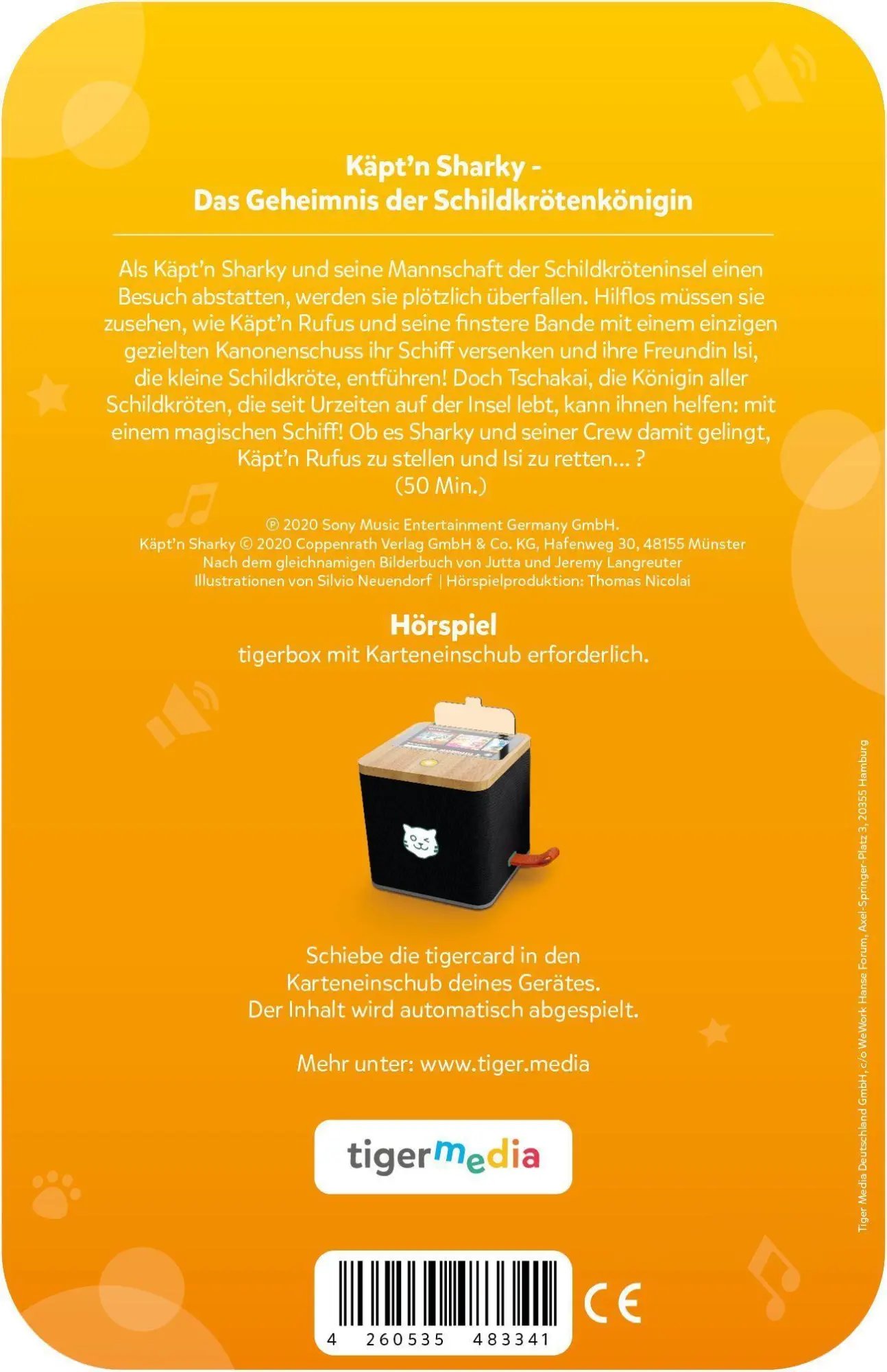 Bild: 4260535483341 | tigercard - Käpt'n Sharky - Das Geheimnis der Schildkrötenkönigin