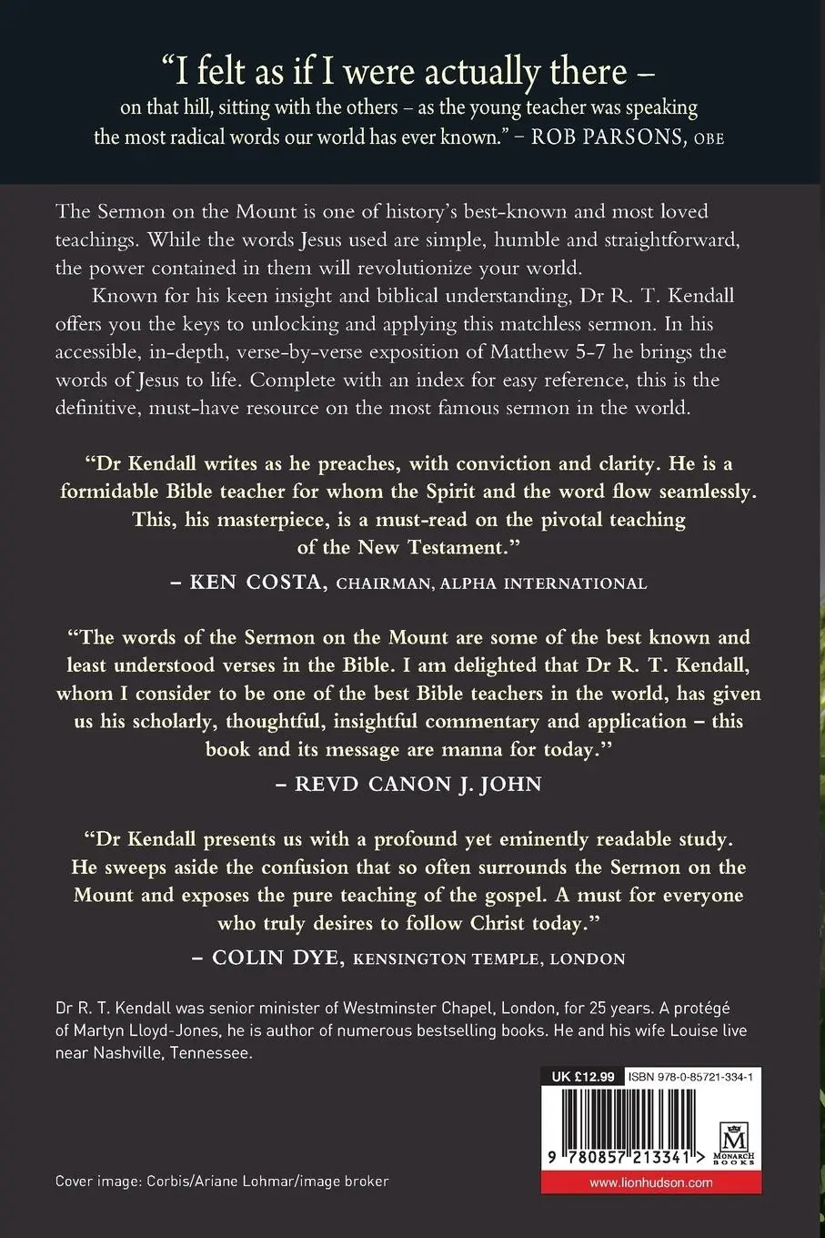 Rückseite: 9780857213341 | The Sermon on the Mount | R T Kendall | Taschenbuch | Englisch | 2013
