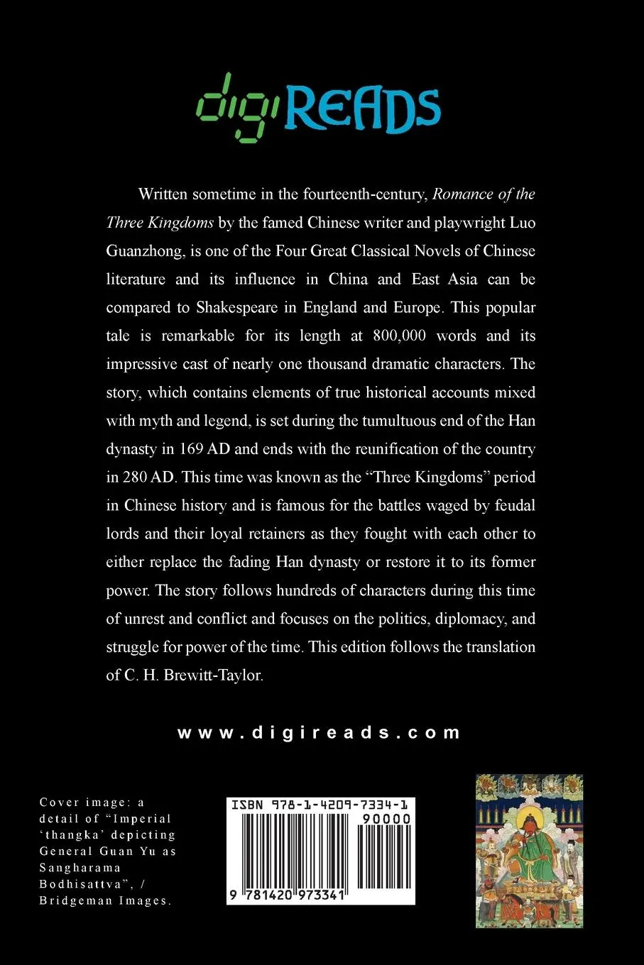 Rückseite: 9781420973341 | Romance of the Three Kingdoms | Luo Guanzhong | Taschenbuch | Englisch