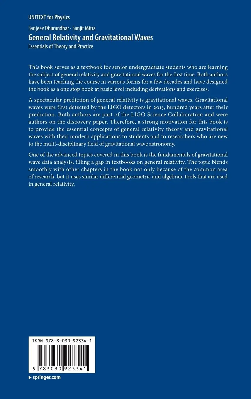 Rückseite: 9783030923341 | General Relativity and Gravitational Waves | Sanjit Mitra (u. a.)