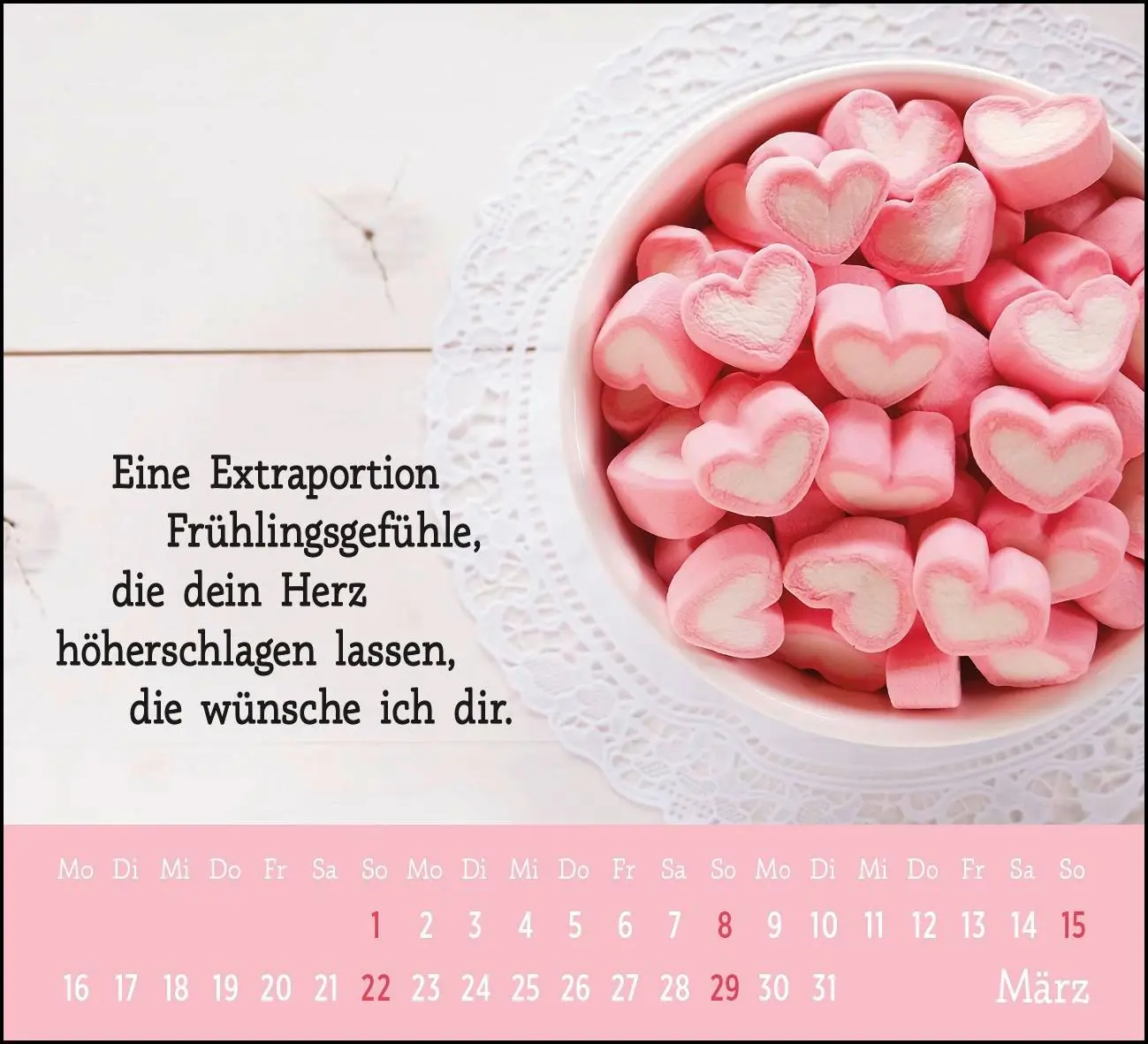 Bild: 4036442013441 | Mini-Kalender 2026: Der kleine Herzenswunschkalender | Groh Verlag