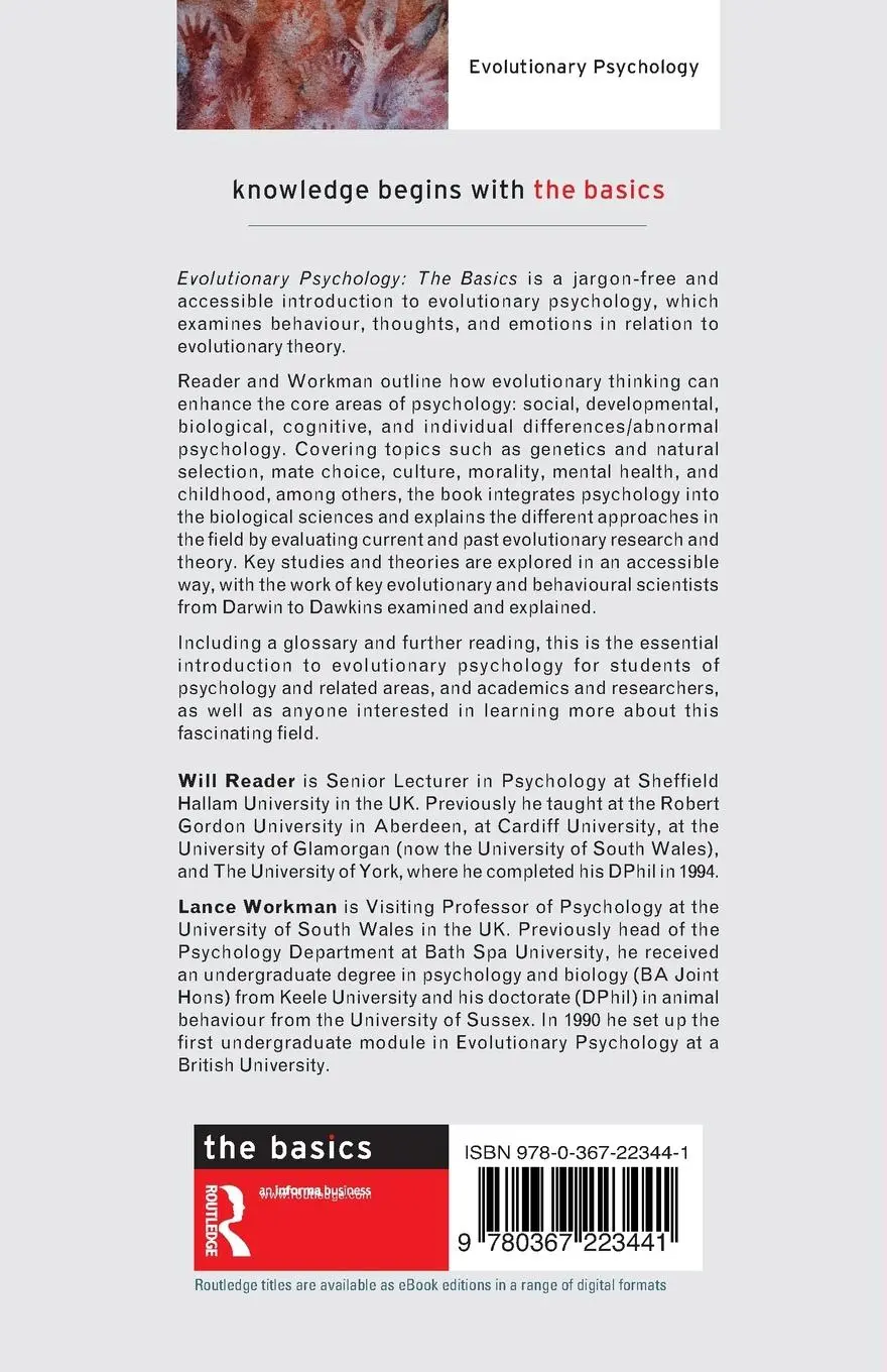Rückseite: 9780367223441 | Evolutionary Psychology | The Basics | Will Reader (u. a.) | Buch