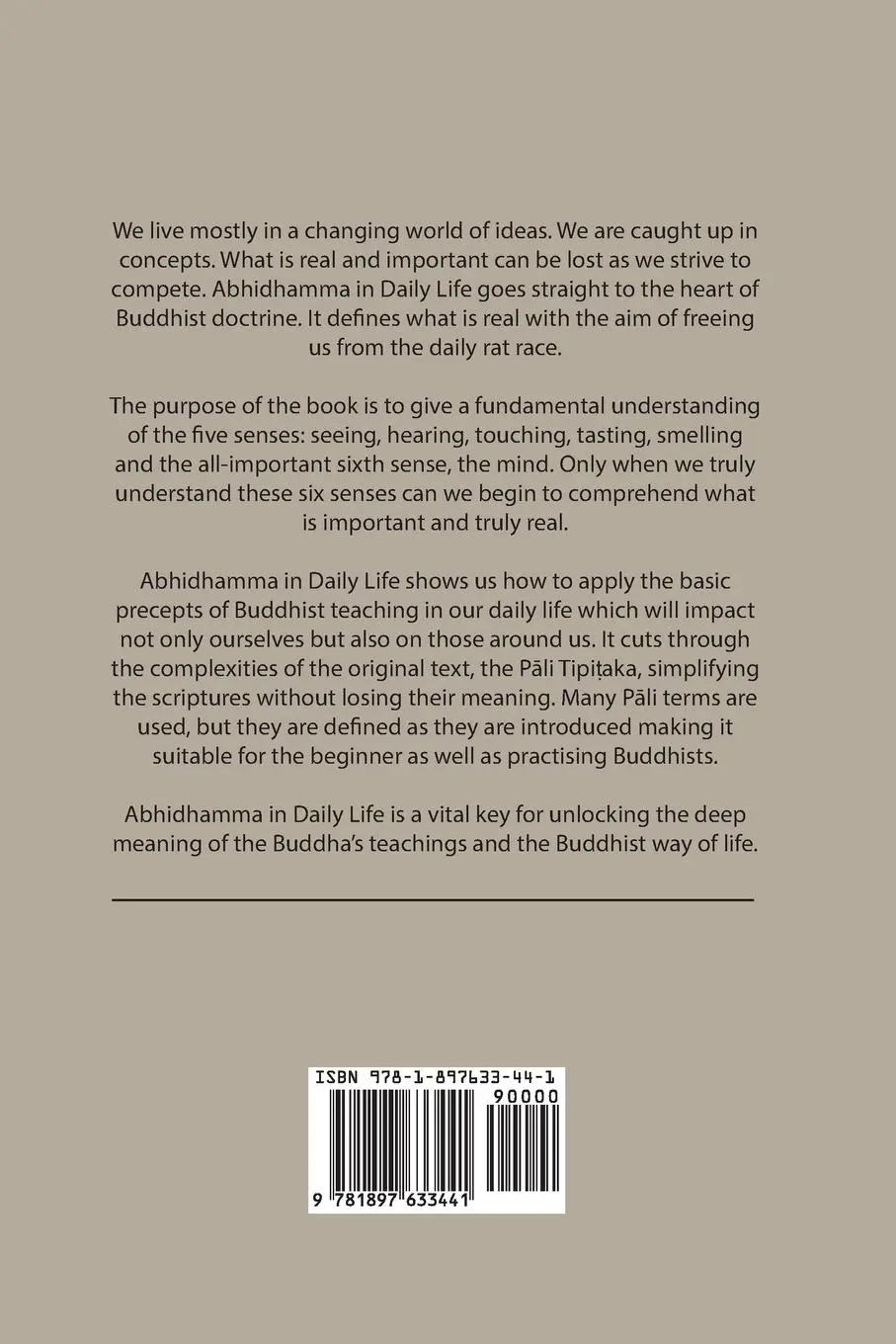 Rückseite: 9781897633441 | Abhidhamma in Daily Life | Nina Van Gorkom | Taschenbuch | Englisch