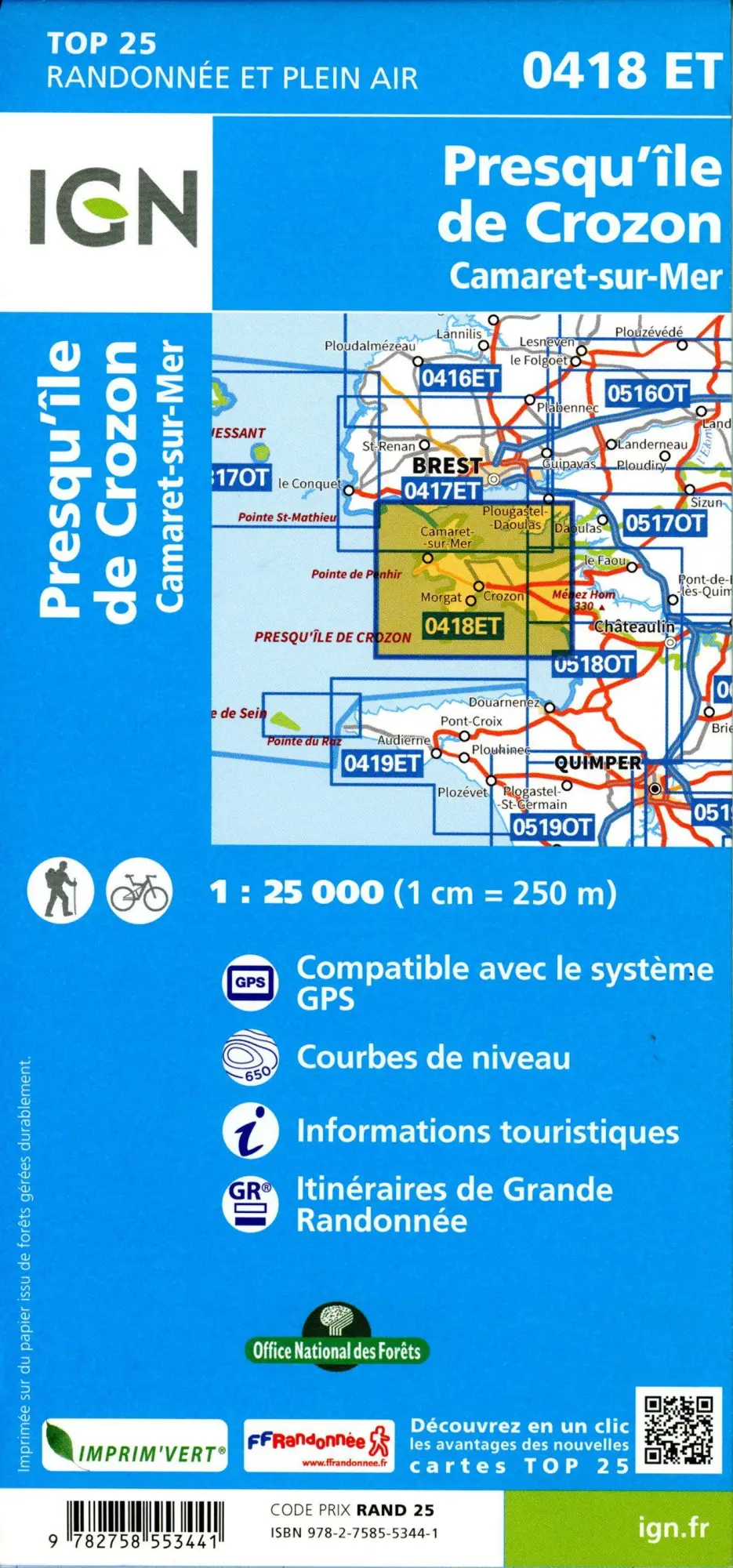 Bild: 9782758553441 | Camaret - Presqu' Ile de Crozon 1:25 000 | 1:25000 | (Land-)Karte