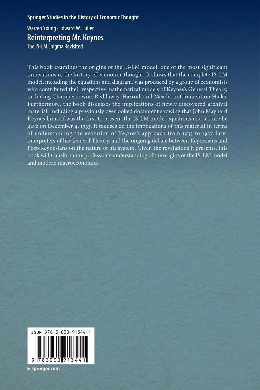 Rückseite: 9783030913441 | Reinterpreting Mr. Keynes | The IS-LM Enigma Revisited | Taschenbuch
