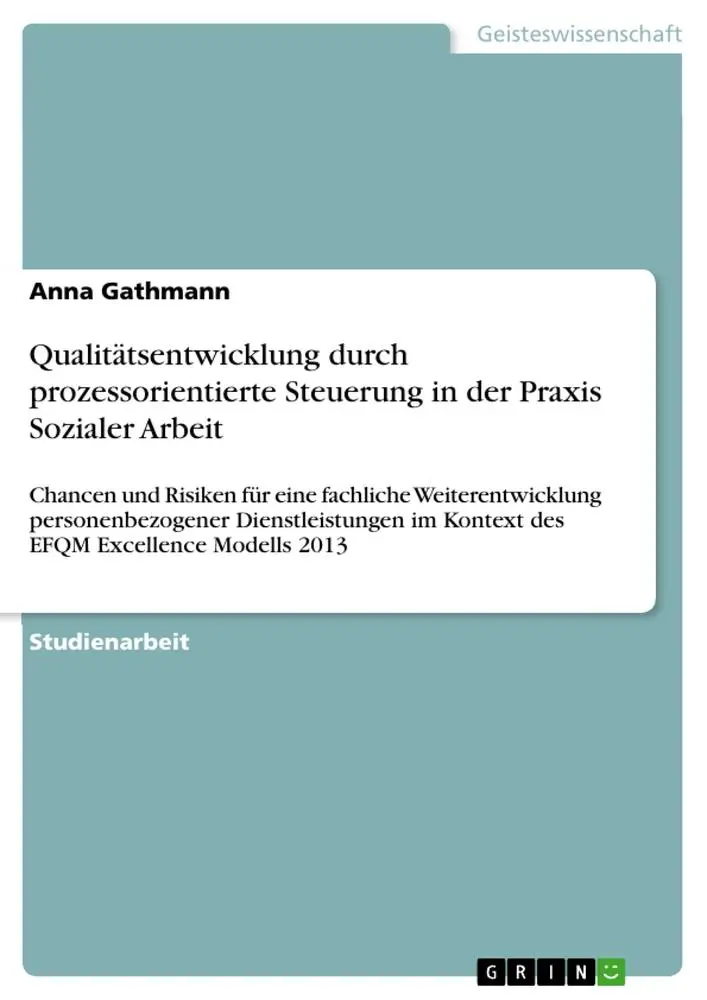 Cover: 9783346133441 | Qualitätsentwicklung durch prozessorientierte Steuerung in der...
