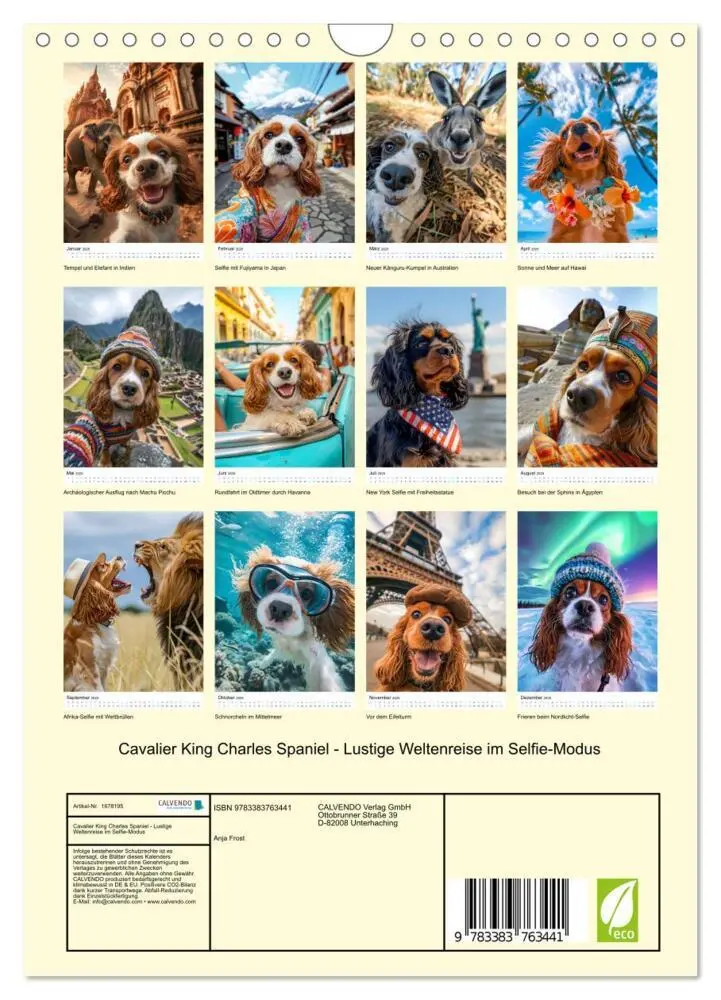 Bild: 9783383763441 | Cavalier King Charles Spaniel - Lustige Weltenreise im Selfie-Modus...