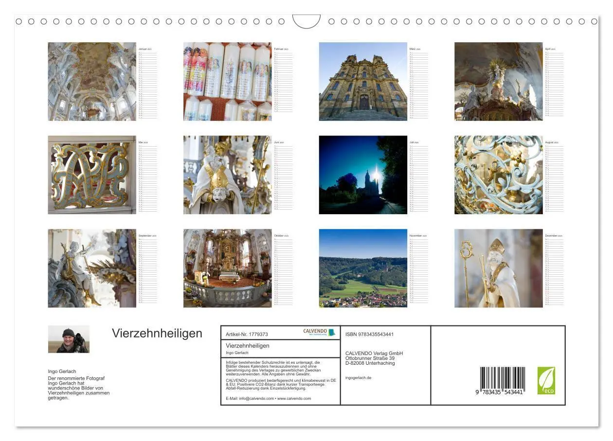 Bild: 9783435543441 | Vierzehnheiligen (Wandkalender 2025 DIN A3 quer), CALVENDO...