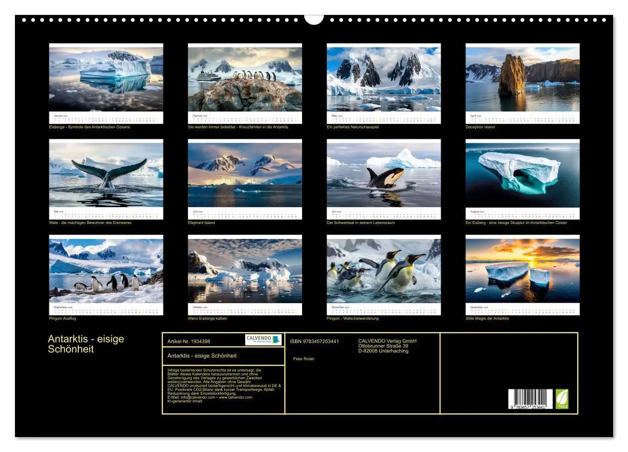 Bild: 9783457253441 | Antarktis - eisige Schönheit (Wandkalender 2026 DIN A2 quer),...