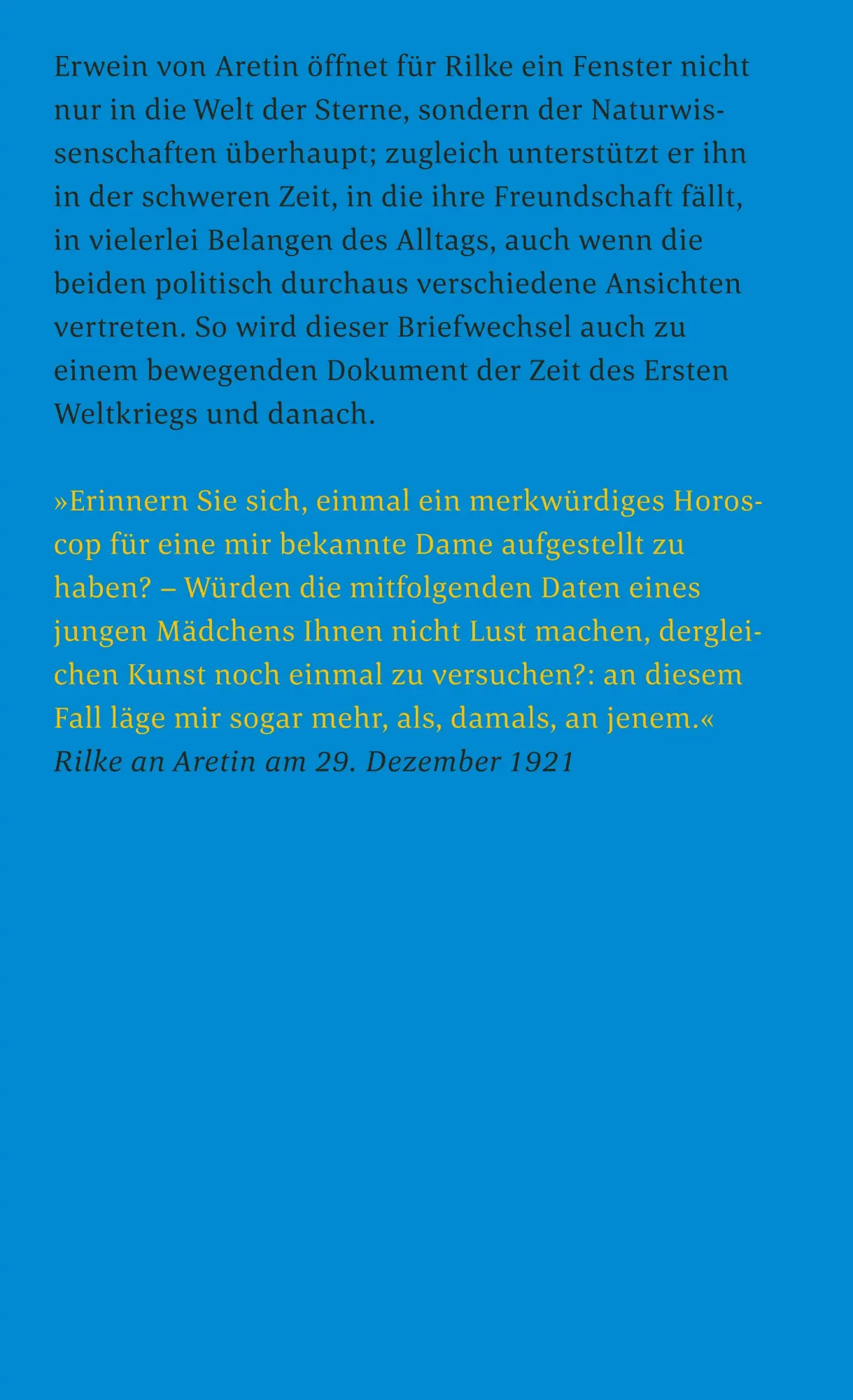 Rückseite: 9783458243441 | Der Dichter und sein Astronom | Rainer Maria Rilke (u. a.) | Buch