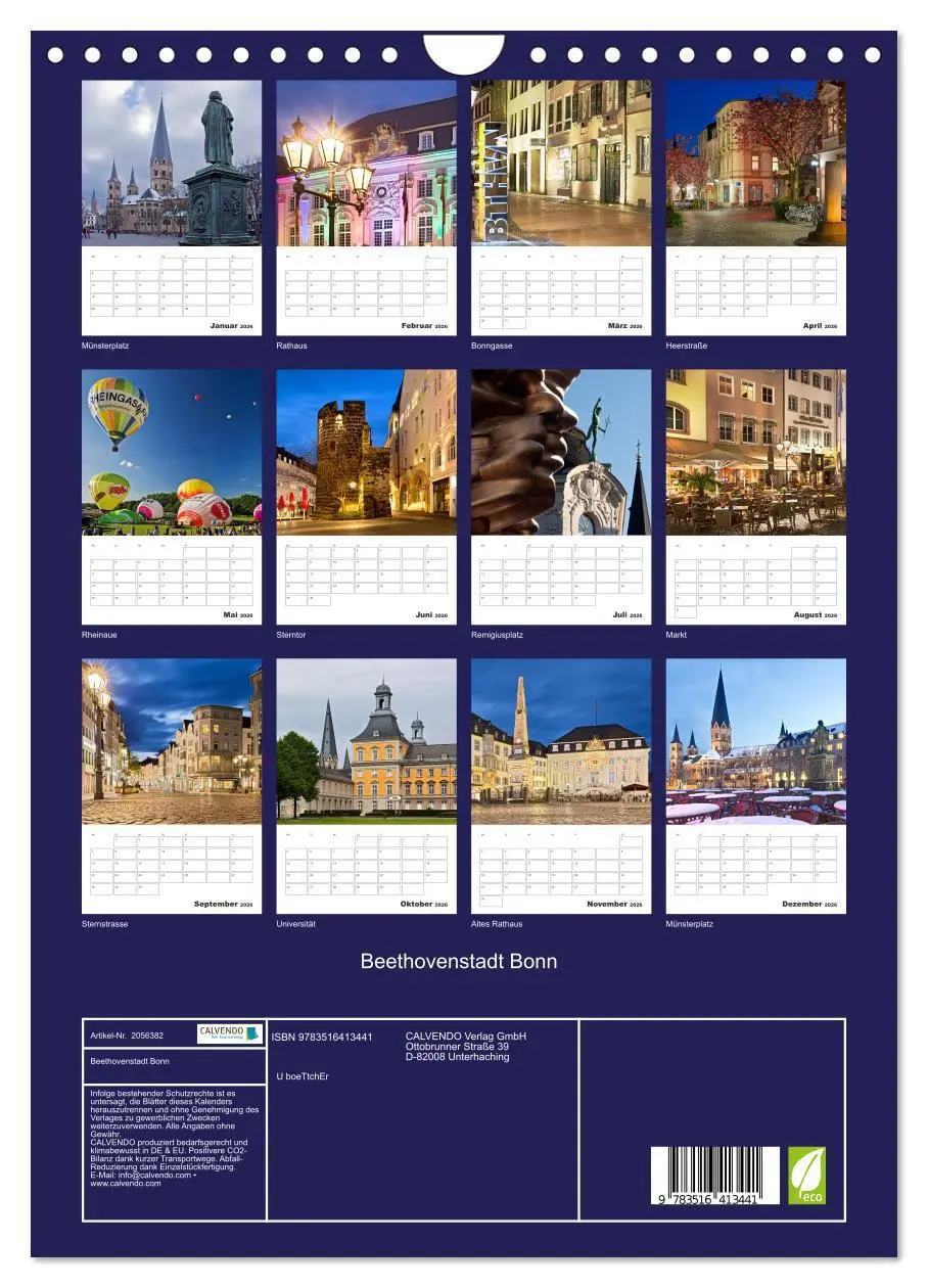 Bild: 9783516413441 | Beethovenstadt Bonn (Wandkalender 2026 DIN A4 hoch), CALVENDO...