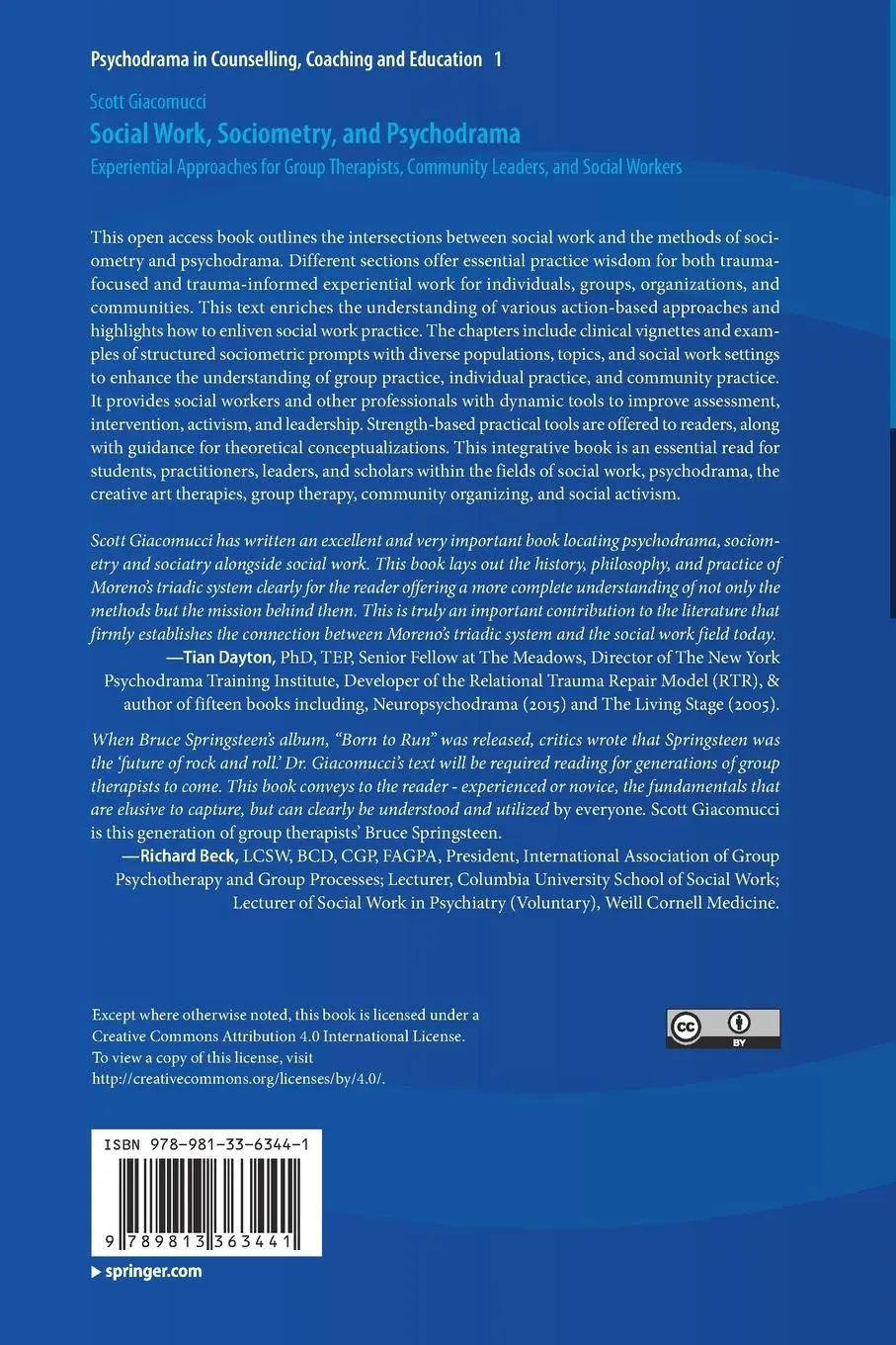 Rückseite: 9789813363441 | Social Work, Sociometry, and Psychodrama | Scott Giacomucci | Buch