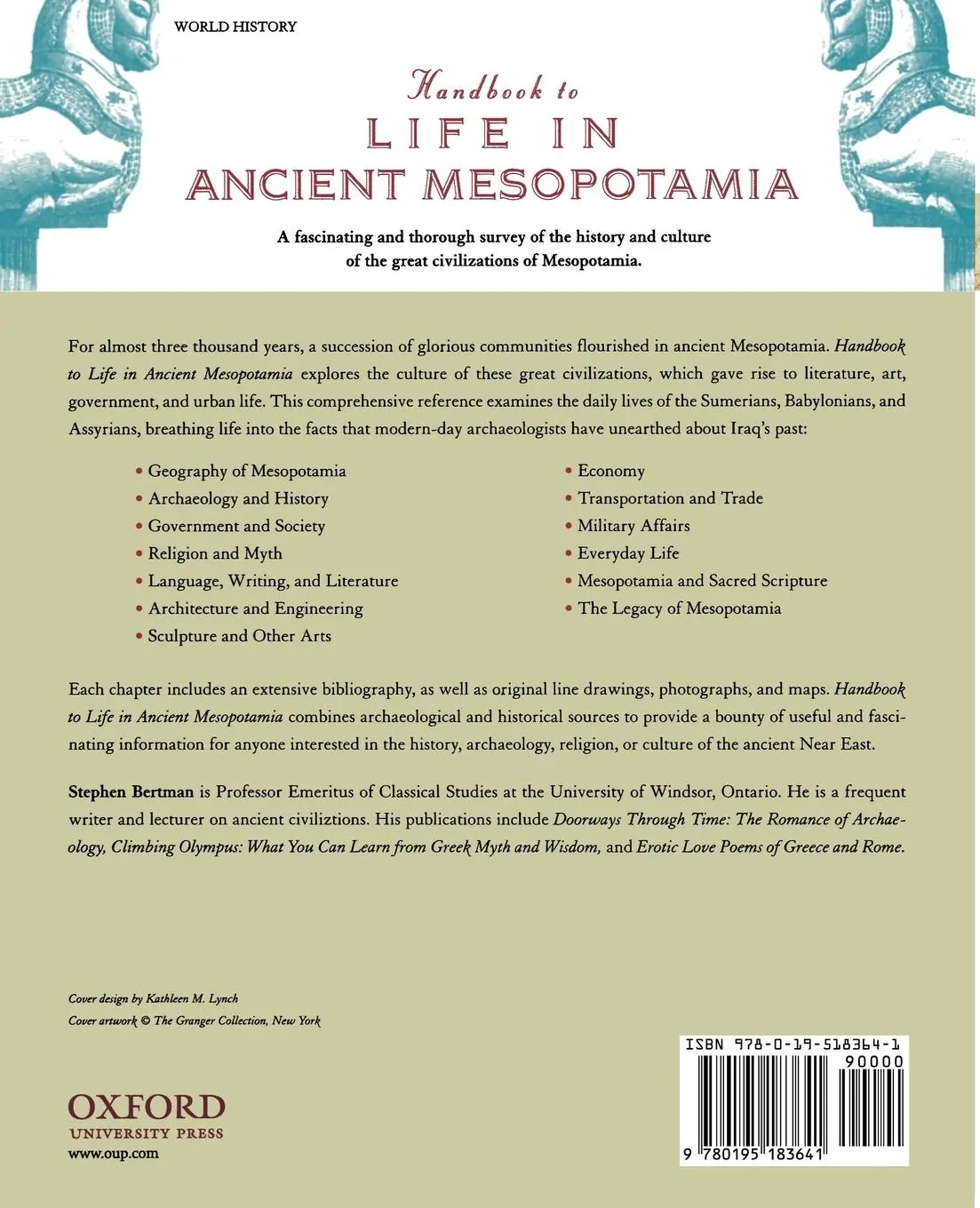 Rückseite: 9780195183641 | The Handbook to Life in Ancient Mesopotamia | Stephen Bertman | Buch