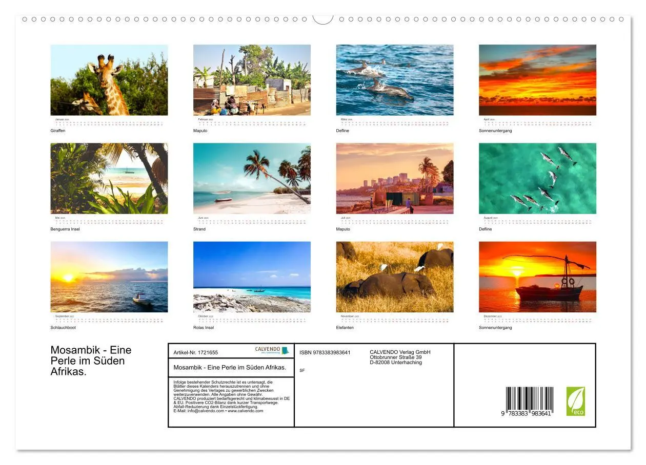 Bild: 9783383983641 | Mosambik - Eine Perle im Süden Afrikas. (Wandkalender 2025 DIN A2...